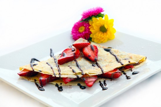 Crepes with Strawberrys