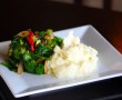 Garlic Mashed Potatoes / Broccoli or Sauteed Spinach or Asparagus